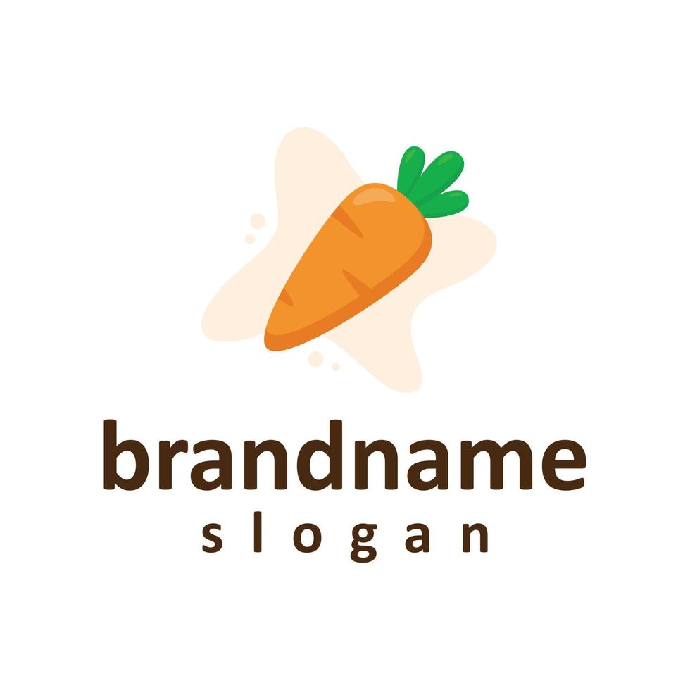 Vector graphic of fresh carrot logo design template