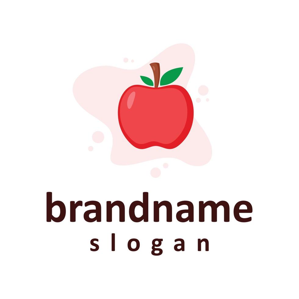 Vector graphic of fresh apple logo design template