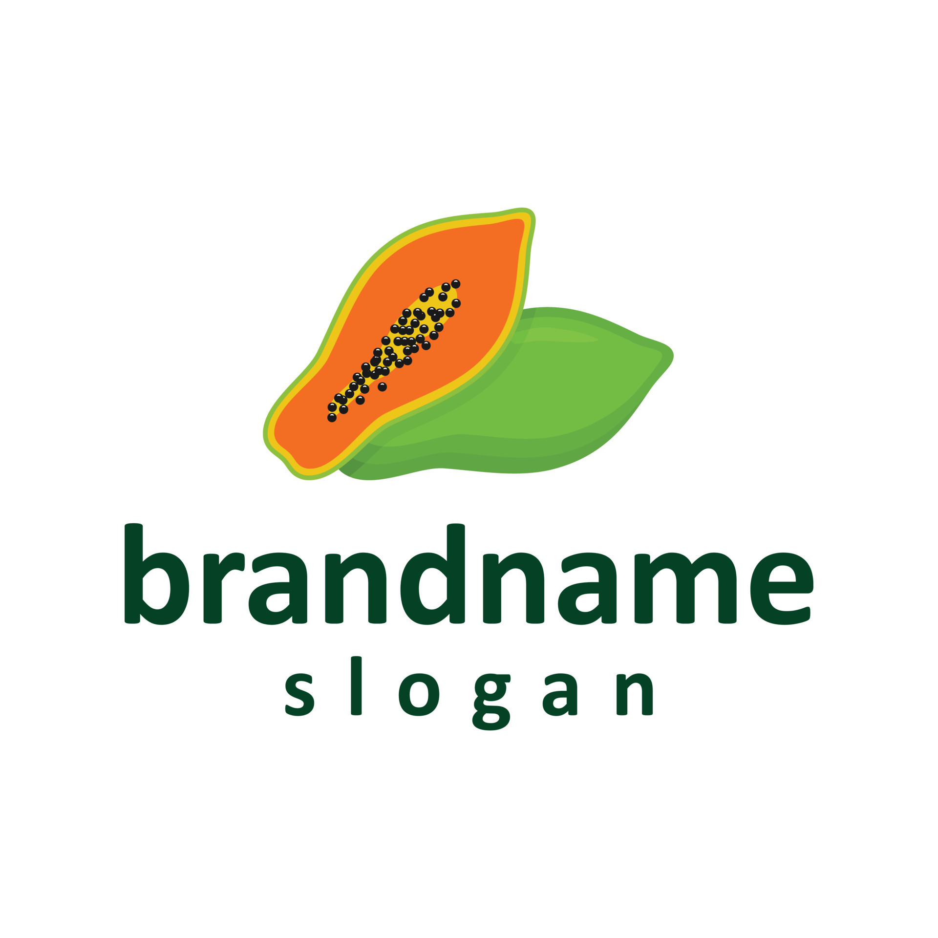 gráfico vectorial de plantilla de diseño de logotipo de papaya fresca