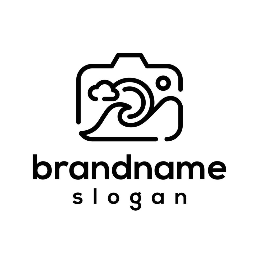Vector graphic of camera logo design template