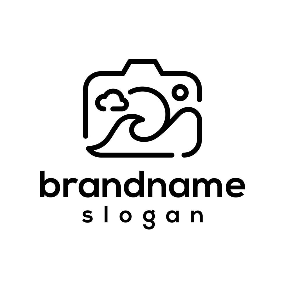 Vector graphic of camera logo design template