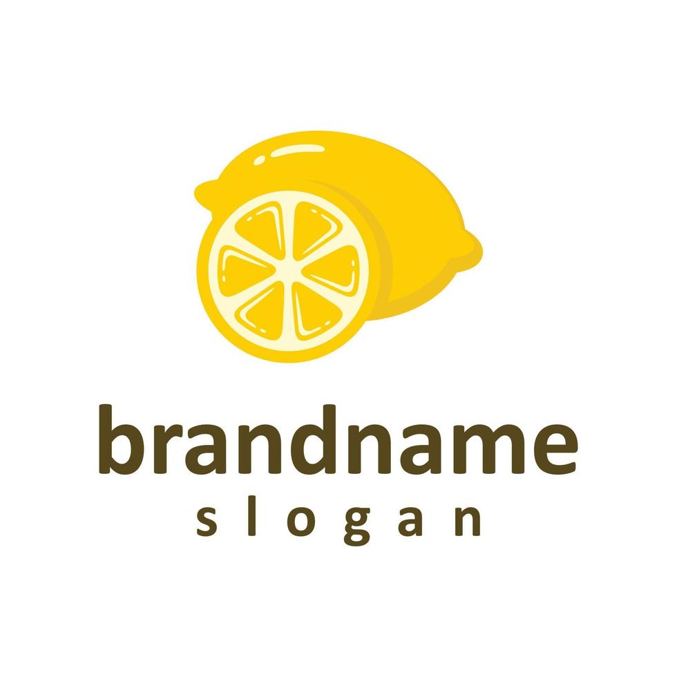 Vector graphic of fresh lemon logo design template