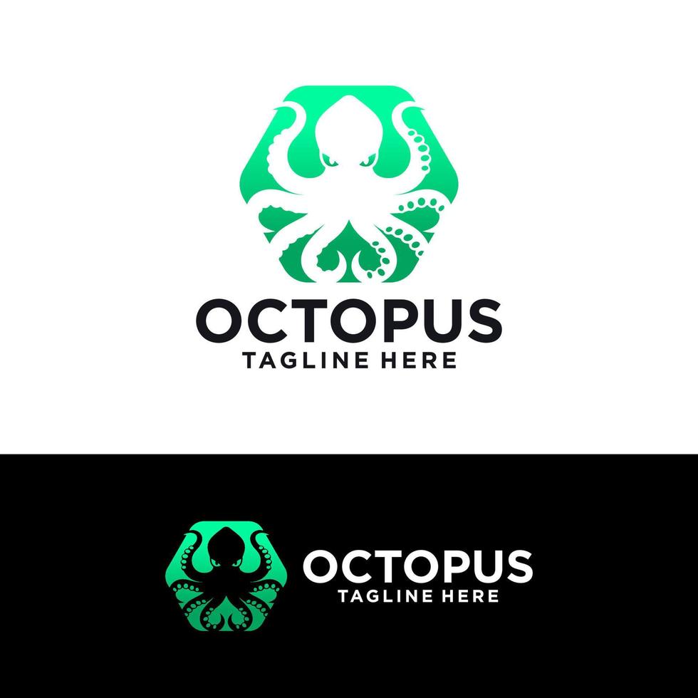 plantilla de vector de logotipo de pulpo