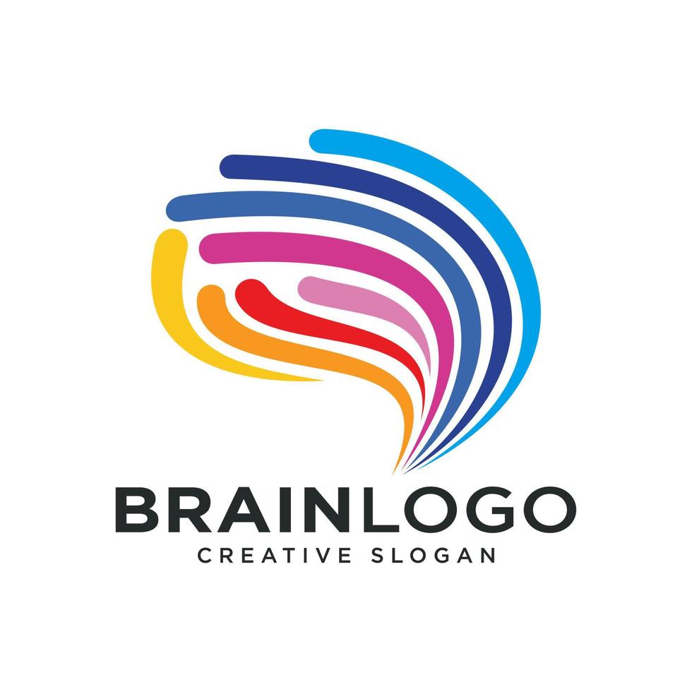 plantilla de vector de diseño de logotipo de cerebro