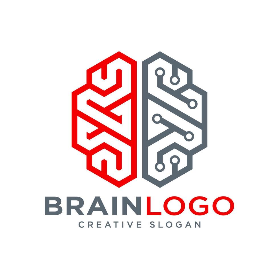 Brain Logo Design Vector Template