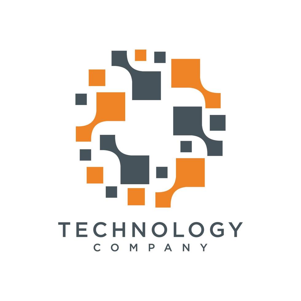 plantilla de vector de diseño de logotipo de tecnología