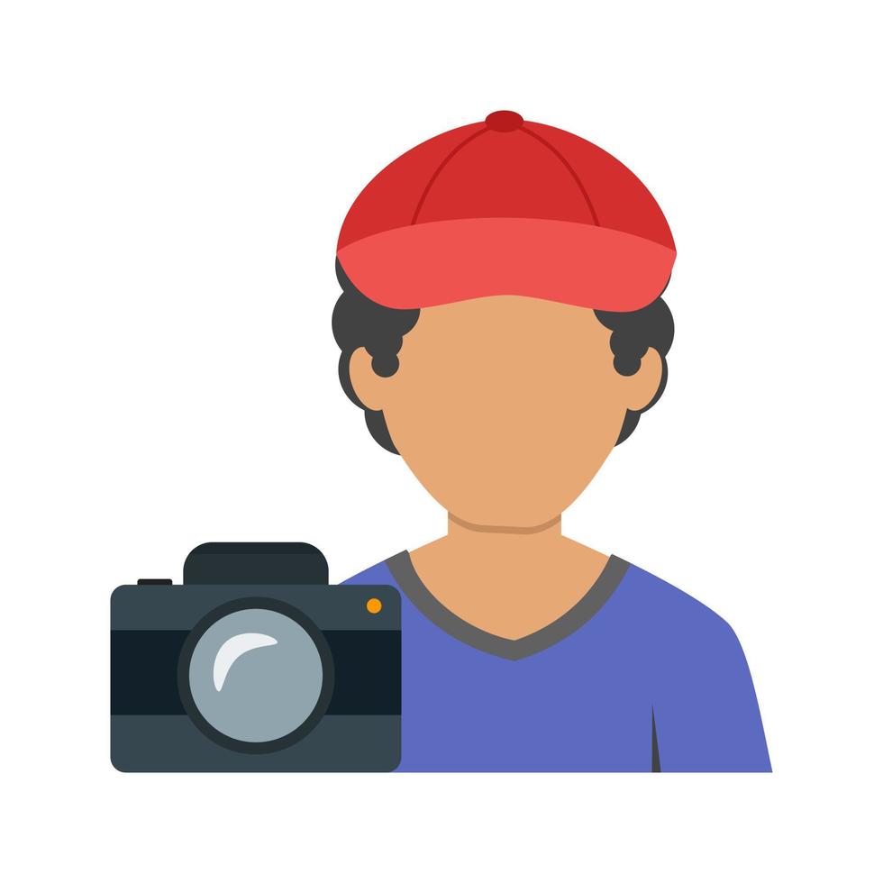 tomando una foto plana icono multicolor vector