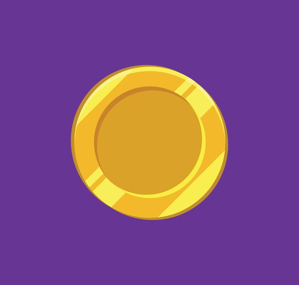 gold metal coin vector