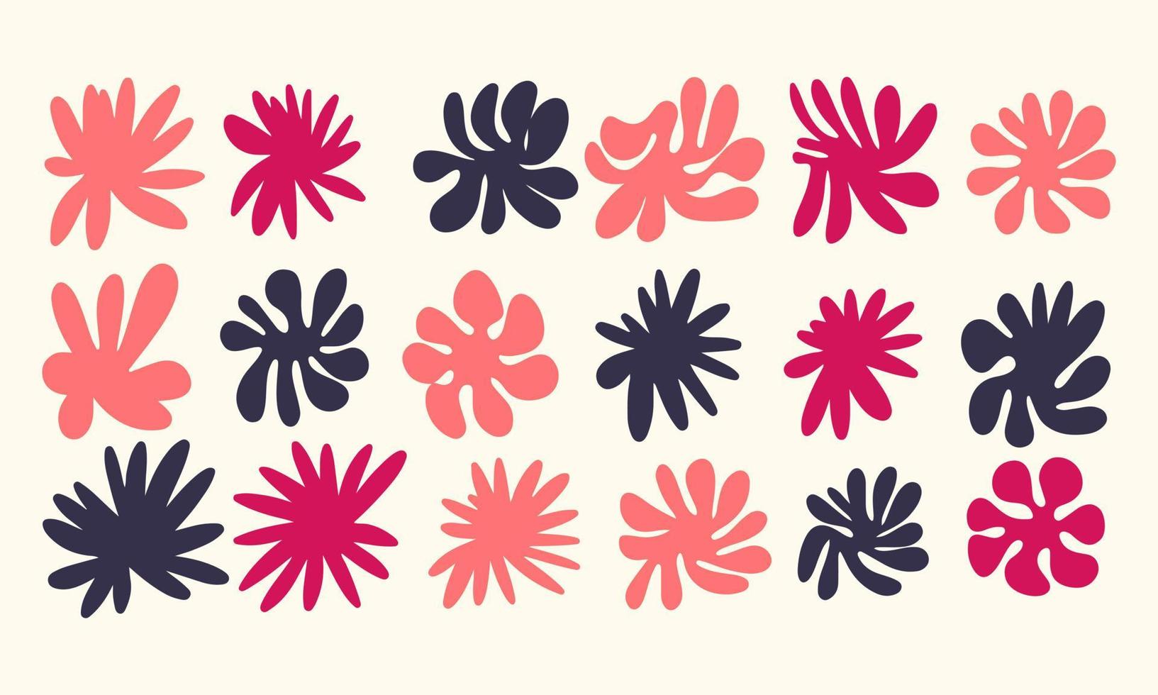 Abstract flower botanical nature vector set collection