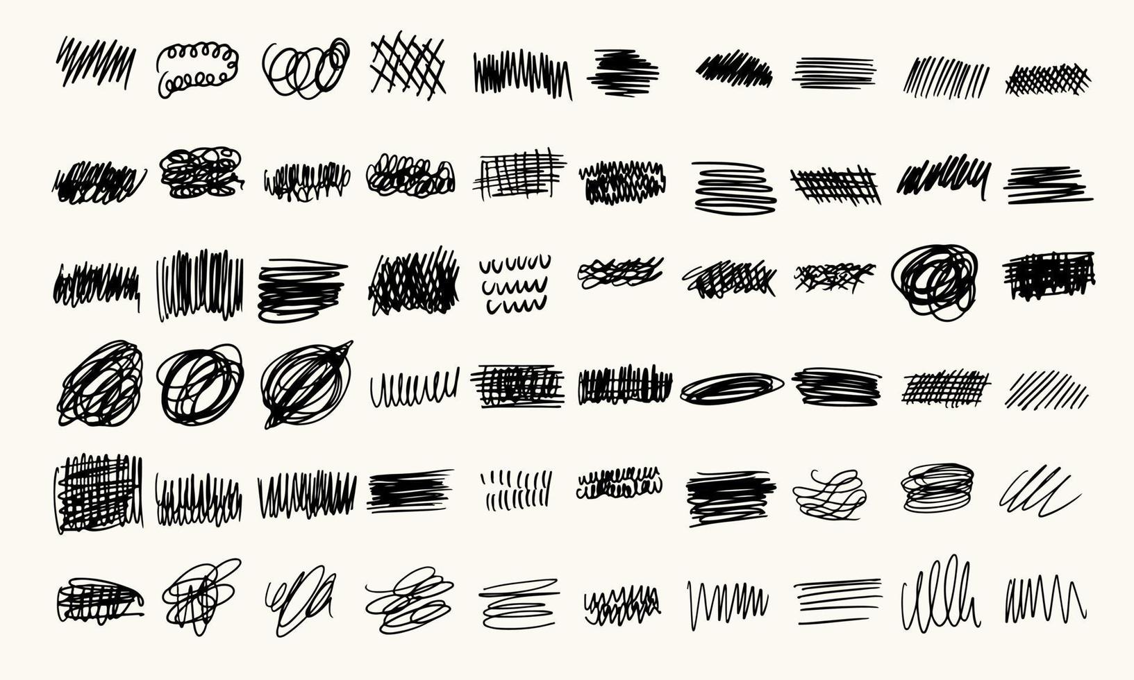 Abstract isolated scribble doodle vector big set collection