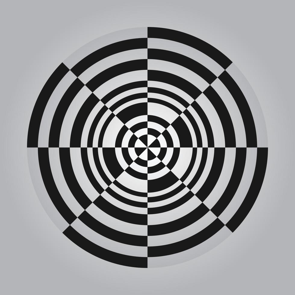 Geometric Circle Illusion Pattern Background Illustration Free Vector