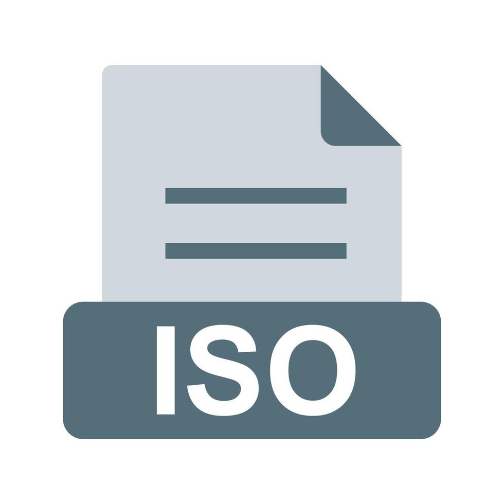 ISO Flat Multicolor Icon vector