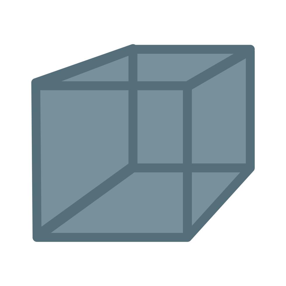 Cuboid Flat Multicolor Icon vector