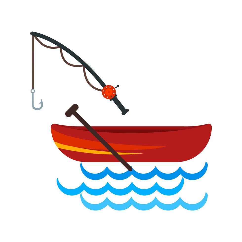 Fishing Flat Multicolor Icon vector