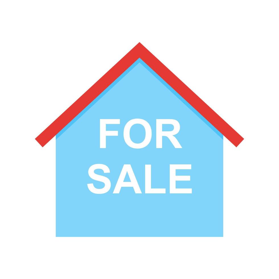 For Sale House Flat Multicolor Icon vector