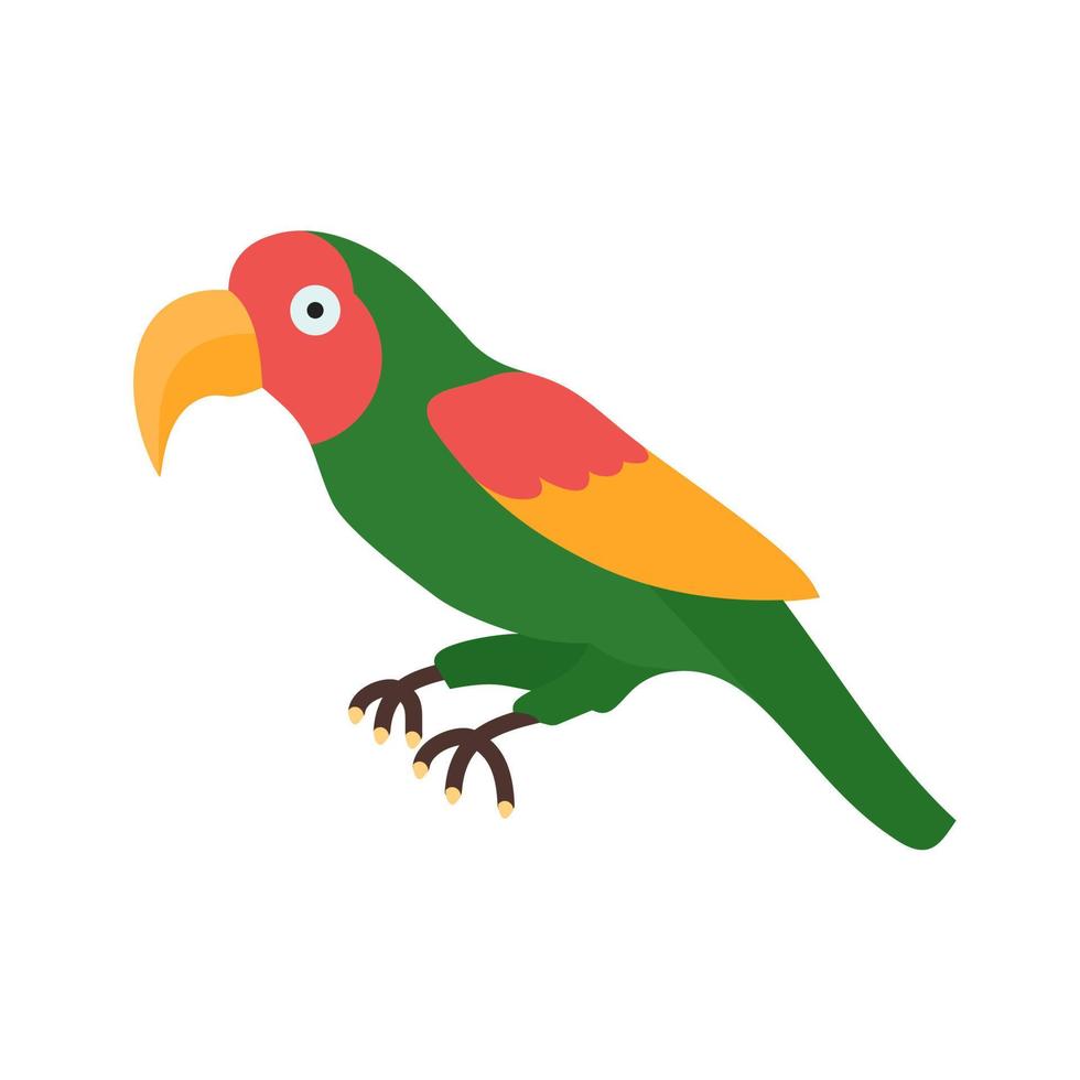 Parrot Flat Multicolor Icon vector