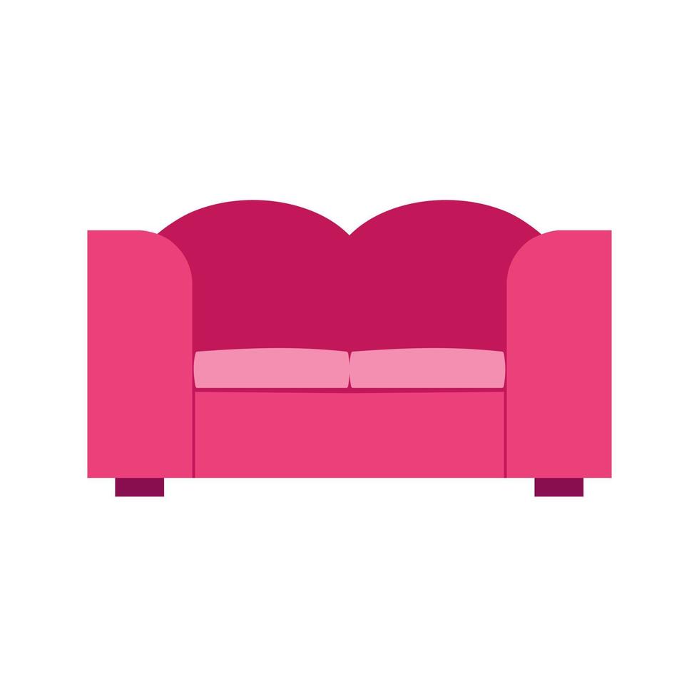 Sofa Flat Multicolor Icon vector