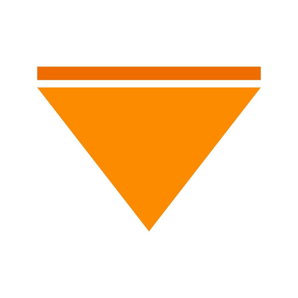Arrow Down Flat Multicolor Icon vector