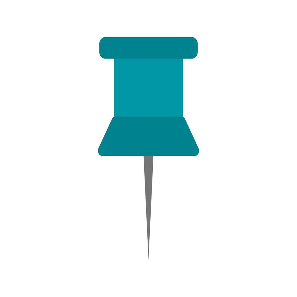 Affixing Pin Flat Multicolor Icon vector