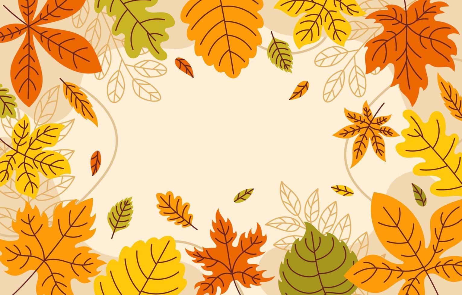 naturaleza otoño fondo floral vector