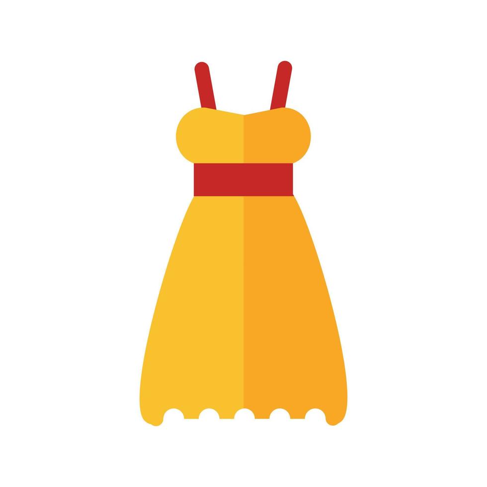 Night Dress Flat Multicolor Icon vector