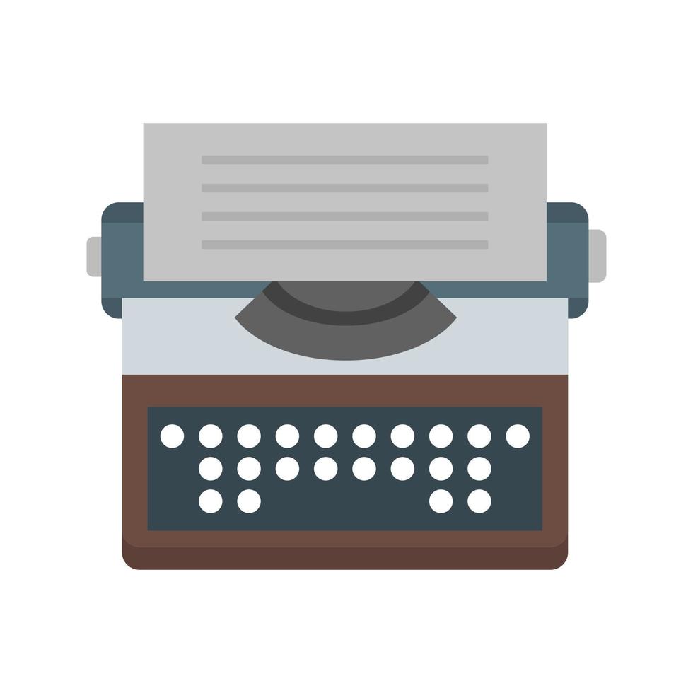 máquina de escribir plana icono multicolor vector