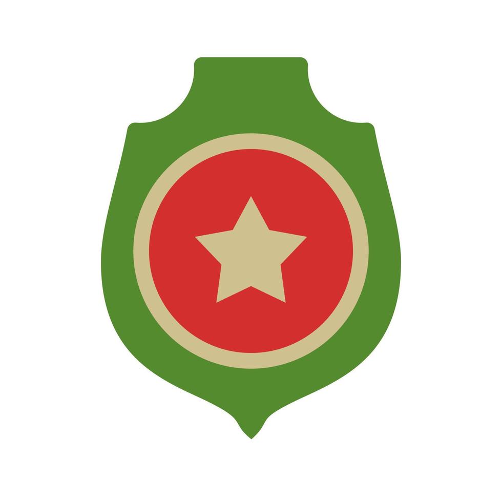 insignia militar plana icono multicolor vector