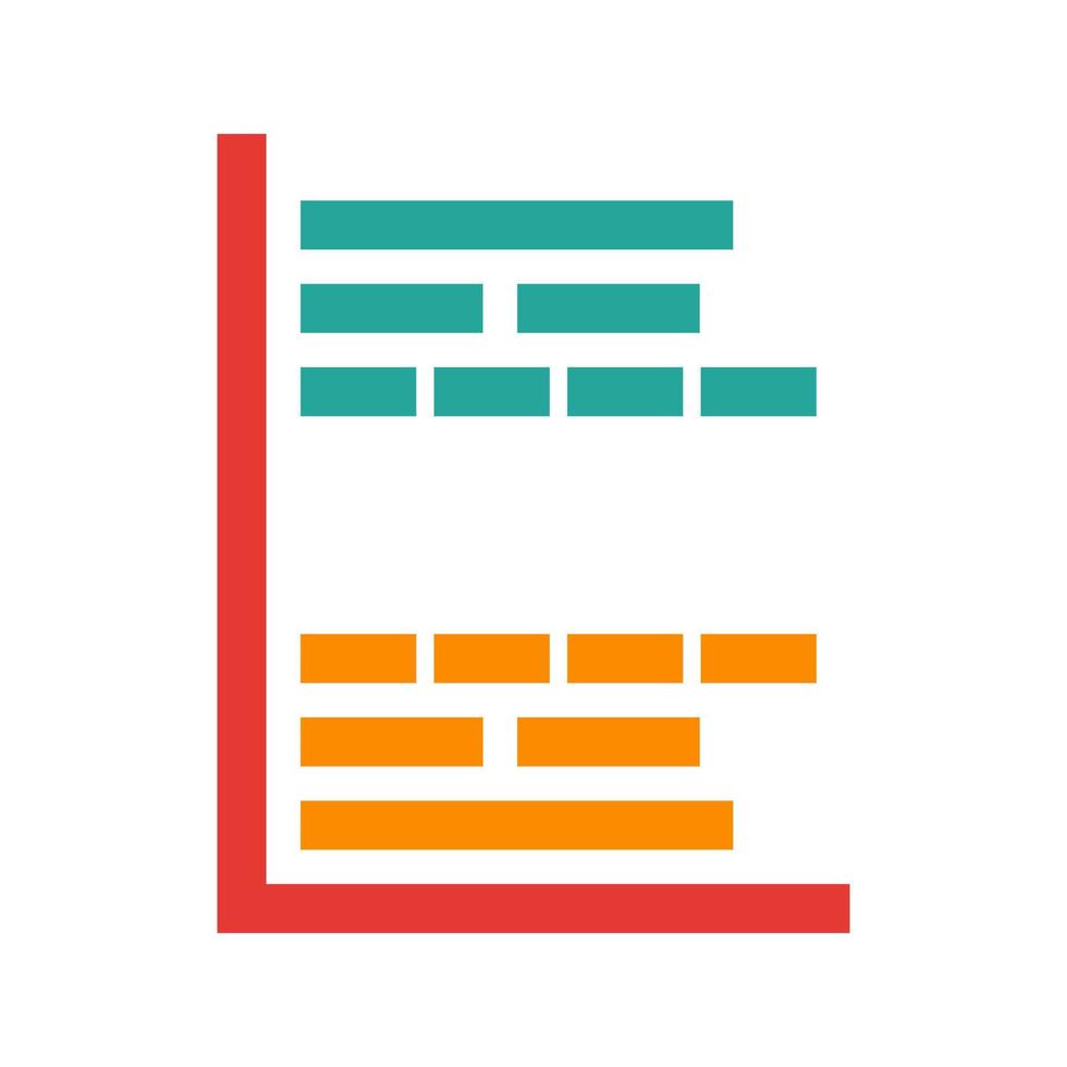 diagrama de gantt plano icono multicolor vector