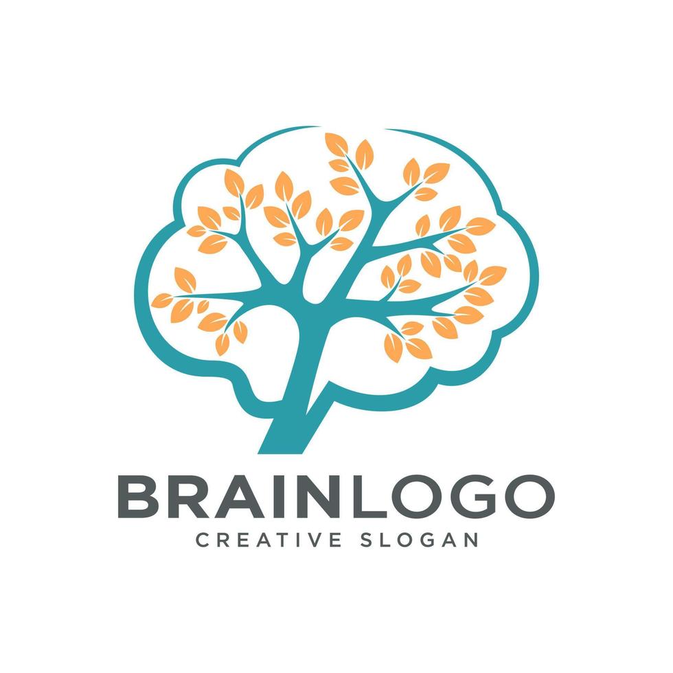 Brain Logo Design Vector Template