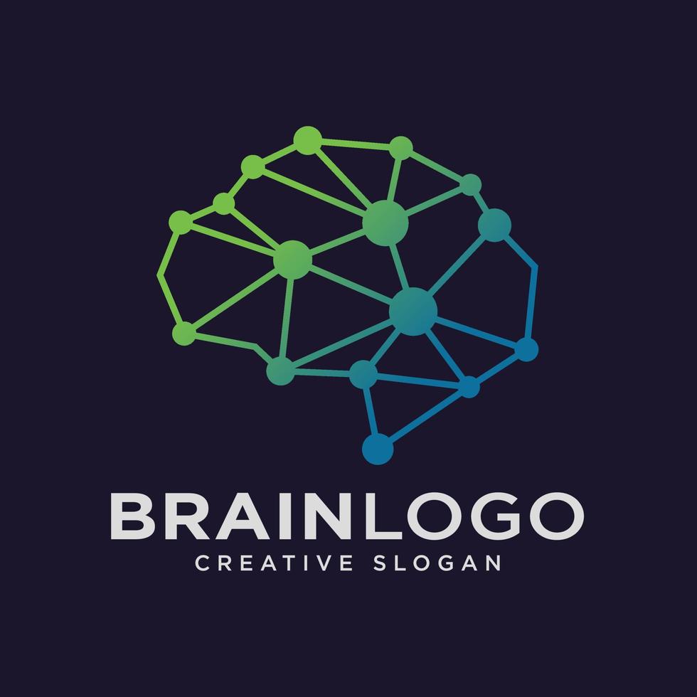 plantilla de vector de diseño de logotipo de cerebro