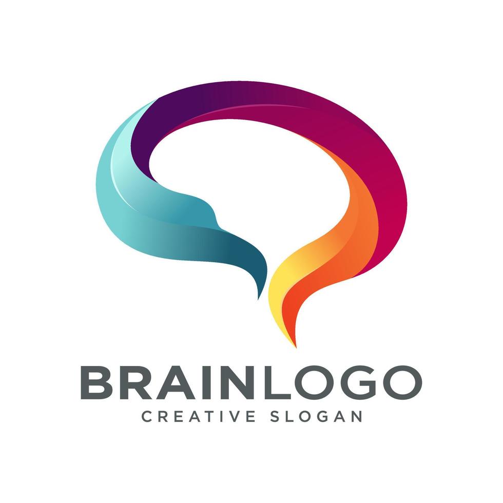 plantilla de vector de diseño de logotipo de cerebro