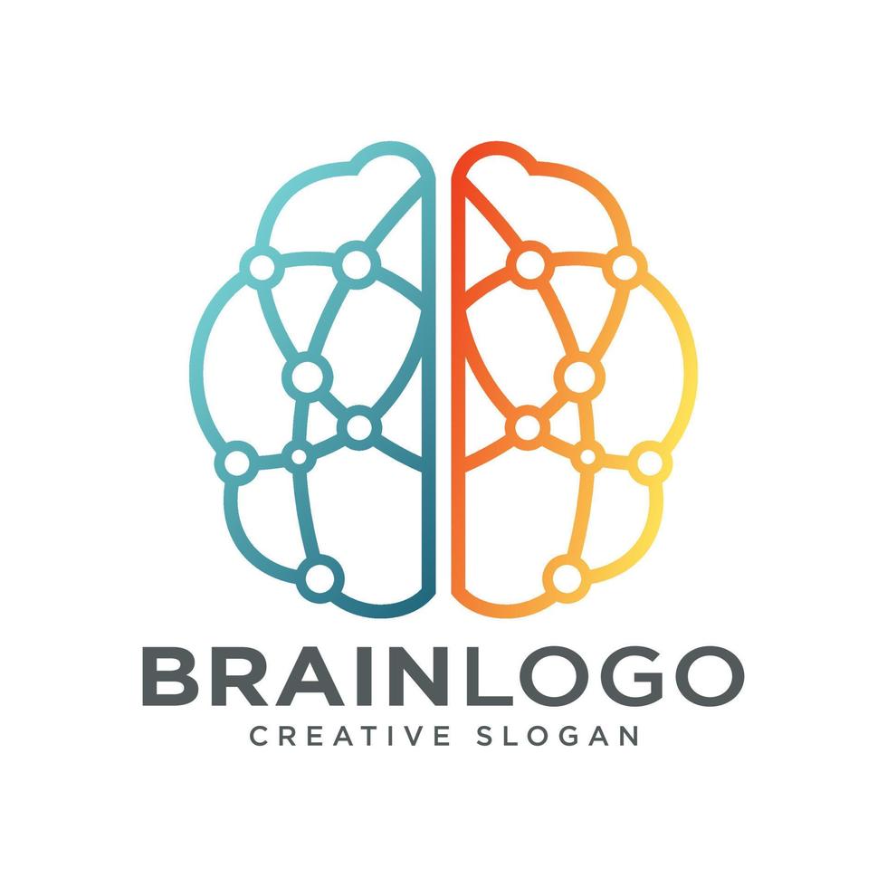 Brain Logo Design Vector Template