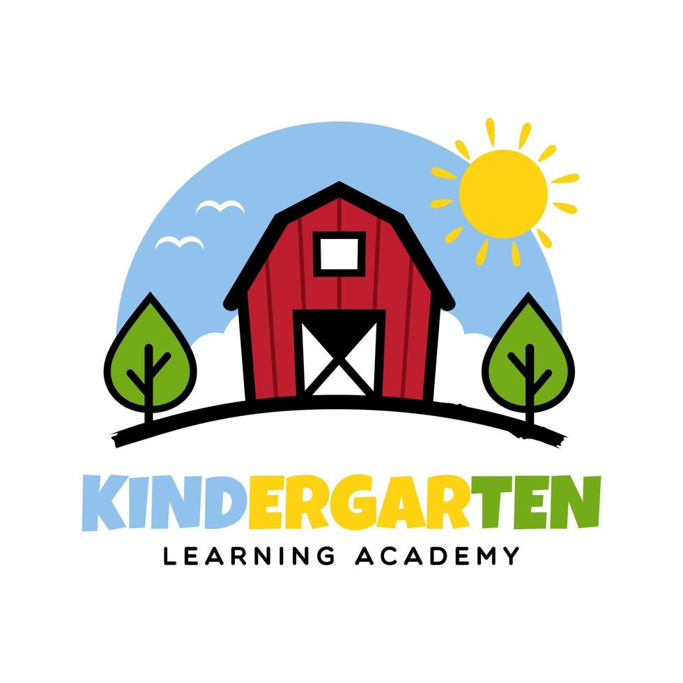 Kids Kindergarten Logo Template vector