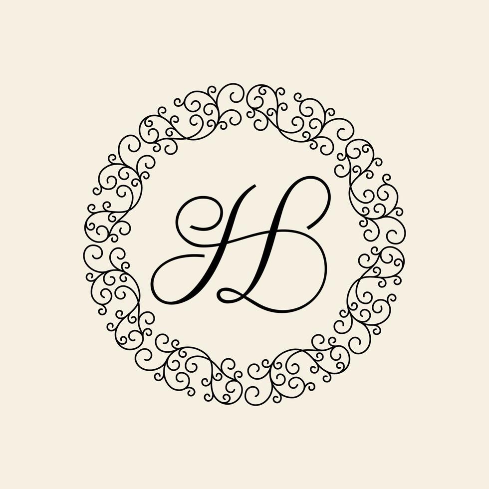 plantilla de vector de logotipo de lujo heráldico floral. ilustración vectorial