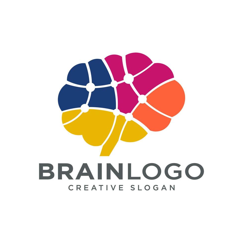 Brain Logo Design Vector Template