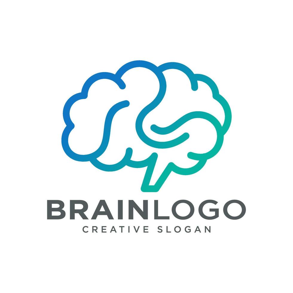 plantilla de vector de diseño de logotipo de cerebro