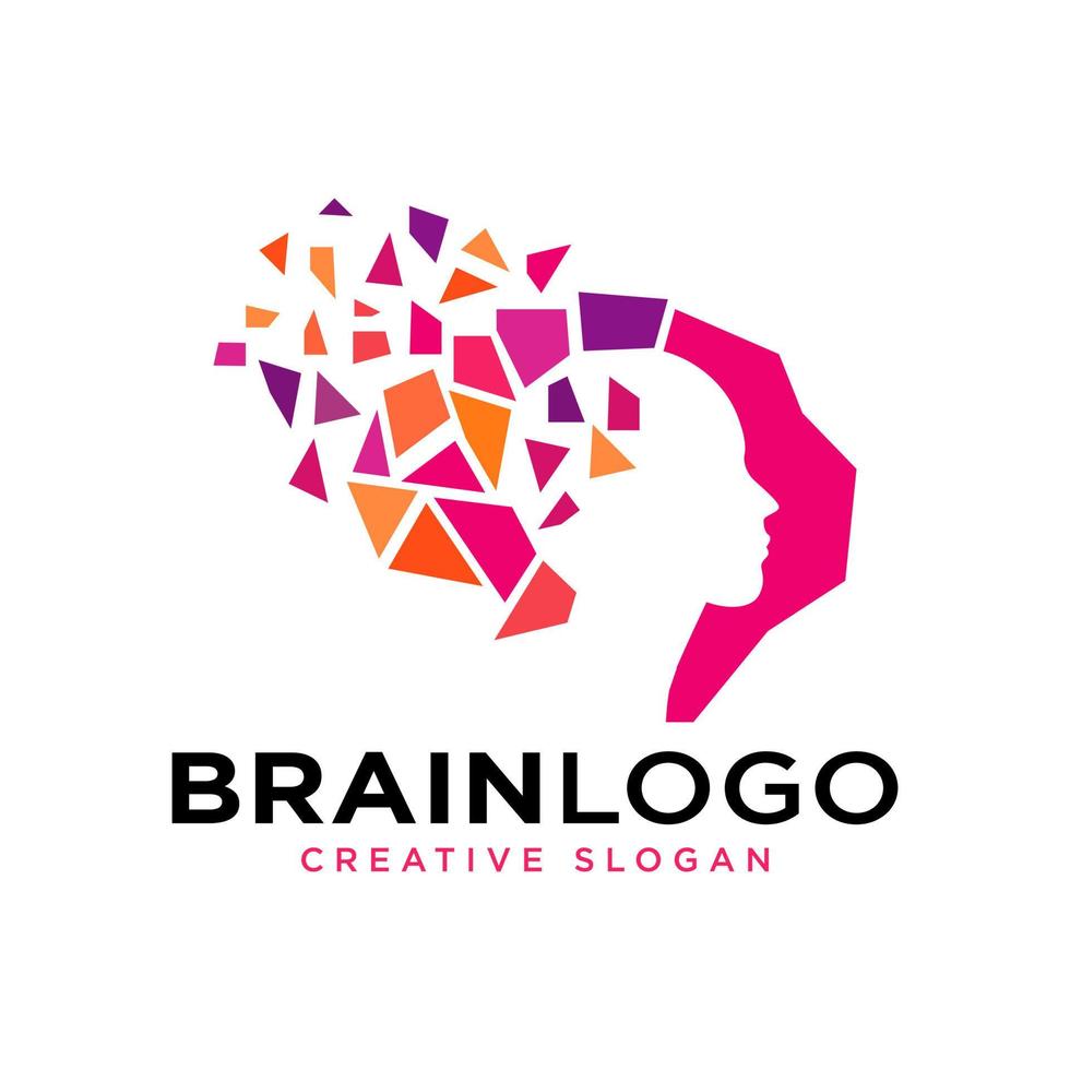 plantilla de vector de diseño de logotipo de cerebro