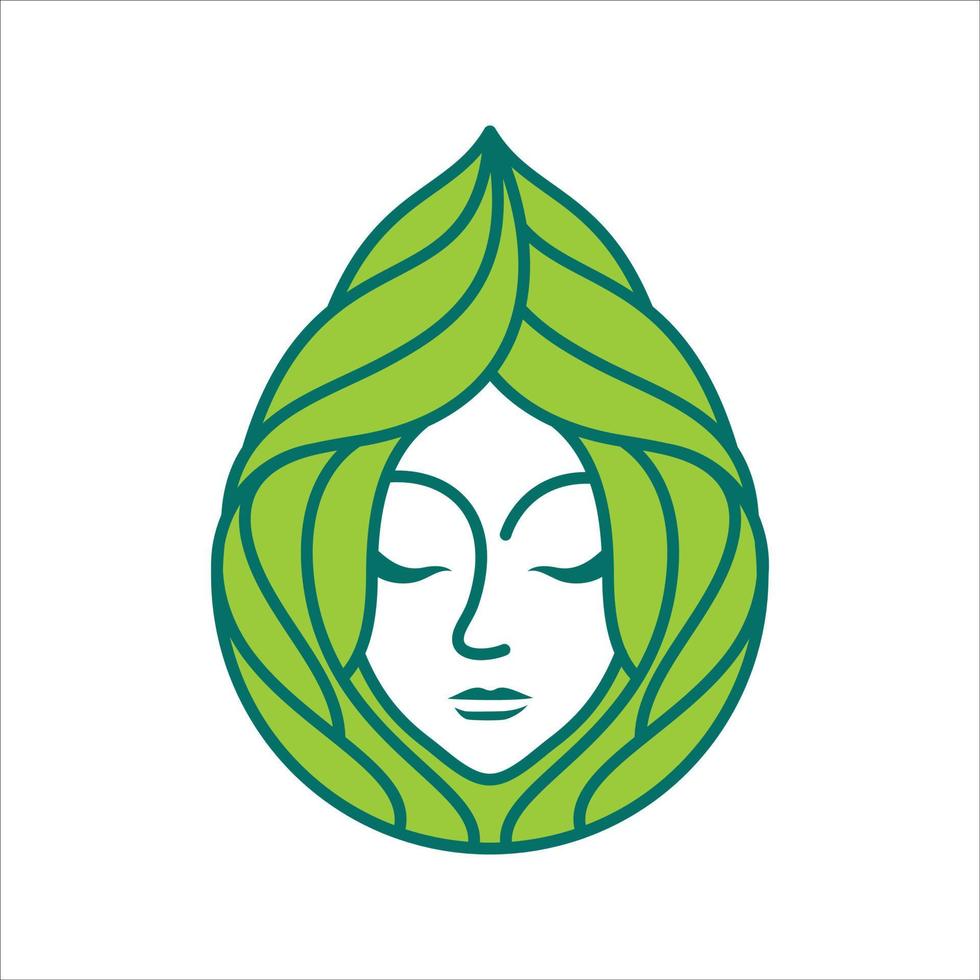 Ilustración de vector de logotipo de belleza natural