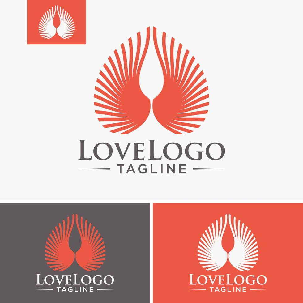 Abstract Heart Love Logo Symbol Vector Template