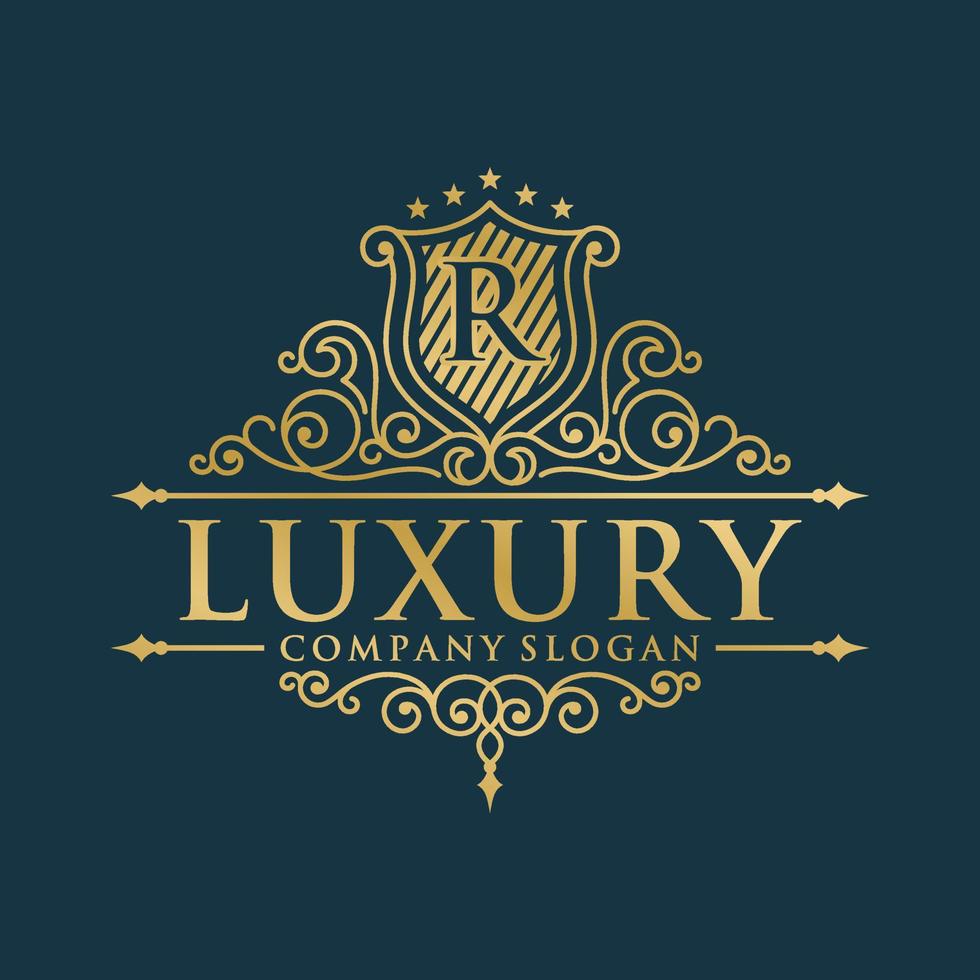 Golden Luxury Logo Design Vector Template