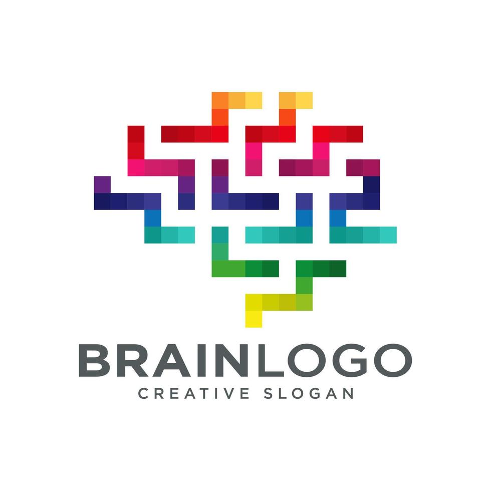 plantilla de vector de diseño de logotipo de cerebro