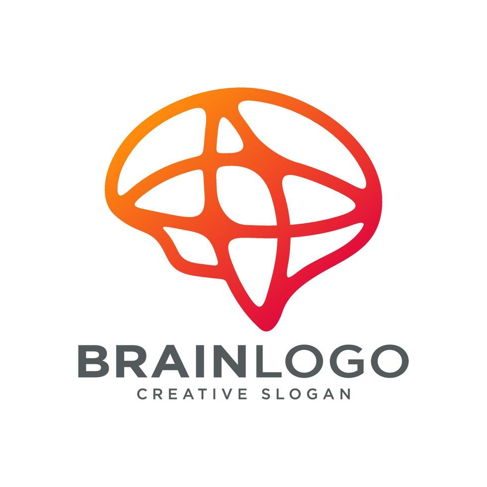Brain Logo Design Vector Template