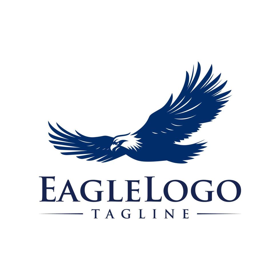 The flying eagle logo template. Vector illustration