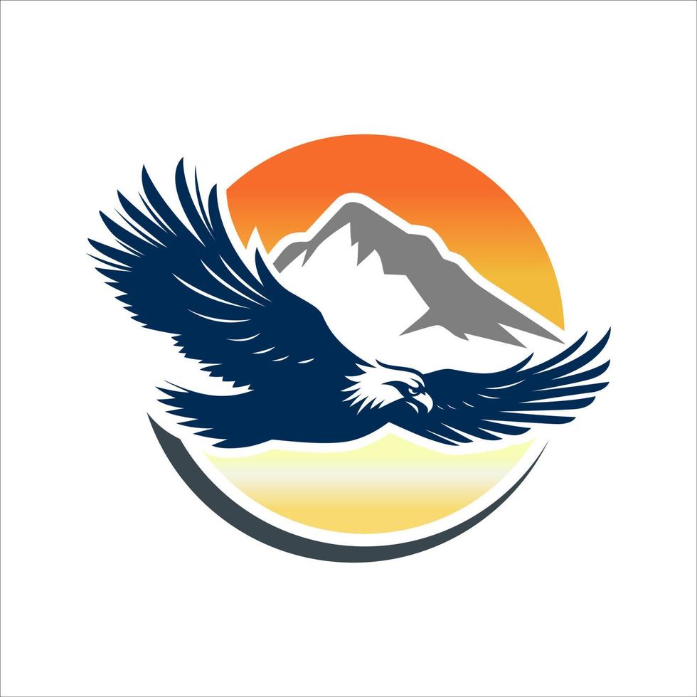 The flying eagle logo template. Vector illustration