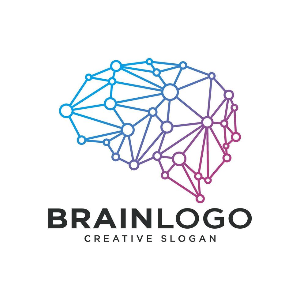 plantilla de vector de diseño de logotipo de cerebro