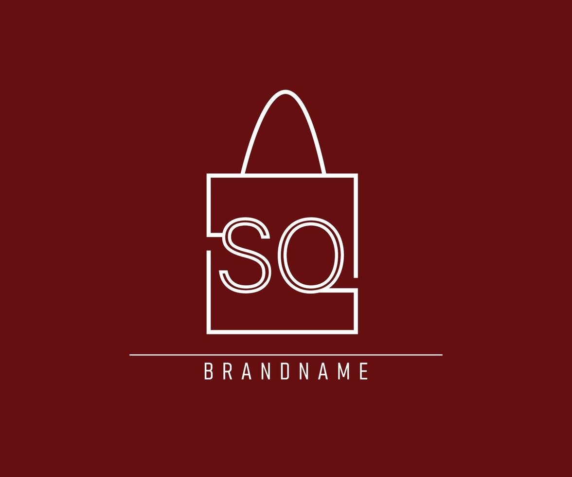 Initial Paper bag logo with letter SO vector