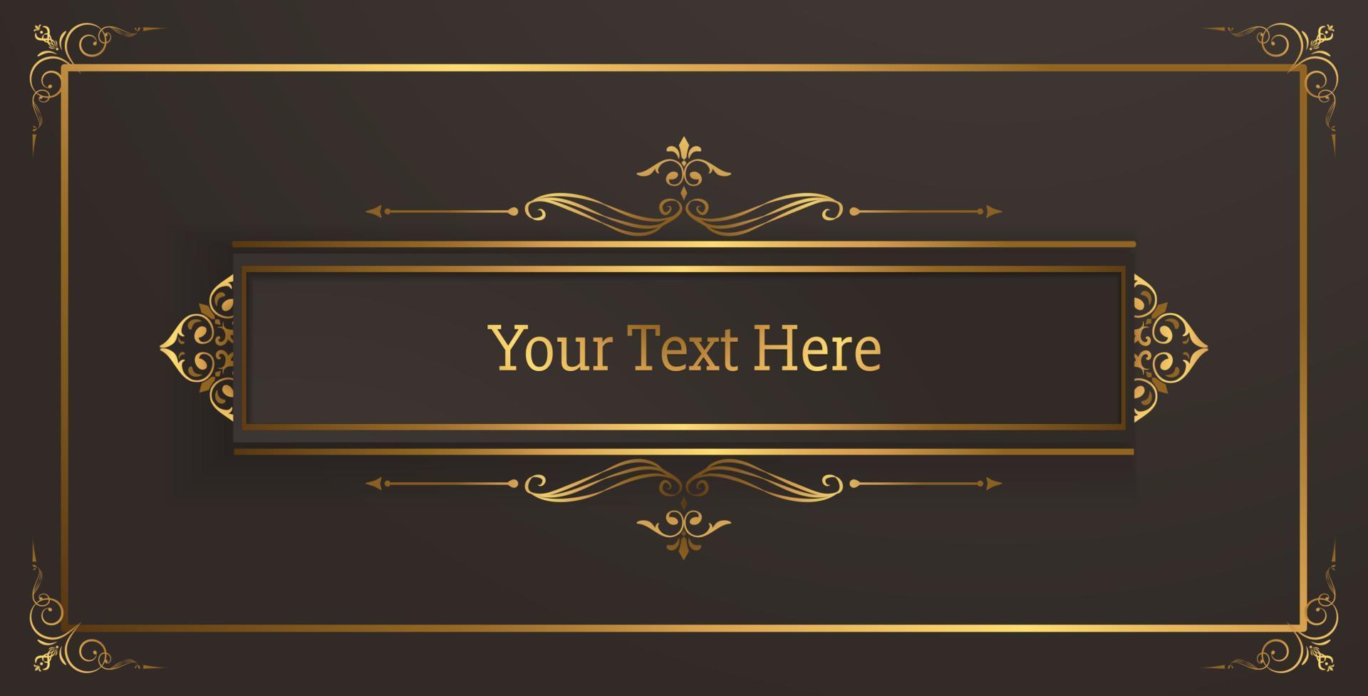 elegant brown color rectangle frame designNGLE FRAME DESIGN vector