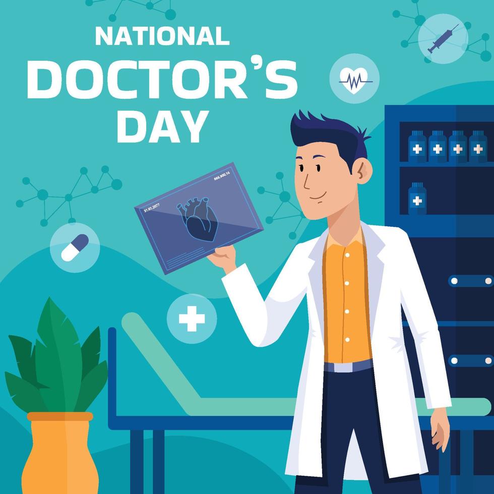 National Doctor Day Concept vector