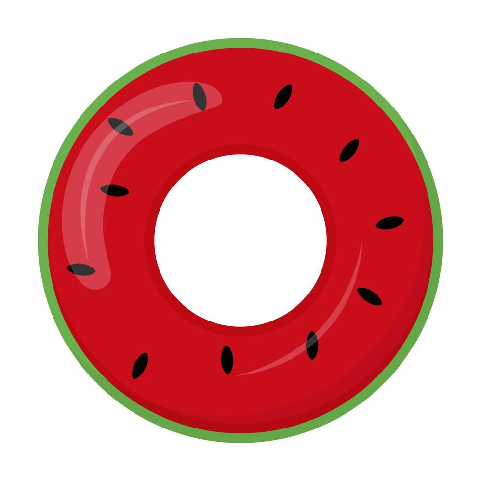 anillo de natación de dibujos animados. anillo de goma o inflable. aro salvavidas flotante salvavidas para la playa. símbolos de vacaciones o vacaciones vector