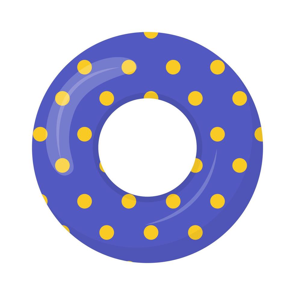 Cartoon swimming ring. Rubber or inflatable ring. Life saving floating lifebuoy for beach. Symbols of vacation or holiday vector
